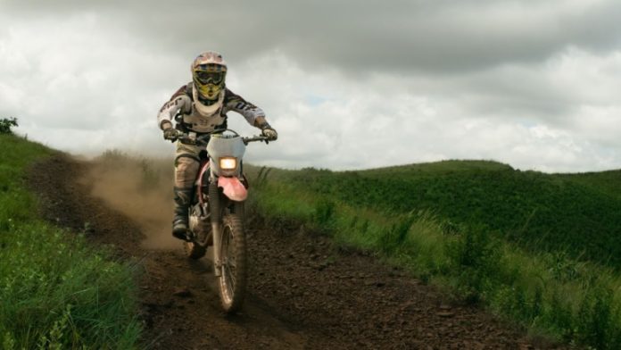 image of a man on a dirt bike